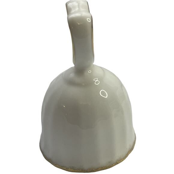 Heart Hand Bell Royal Albert Bone China England White Gold Edging Decor Elegant - Picture 2 of 7